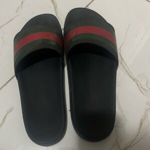 Gucci Black Sandals a couple scratches